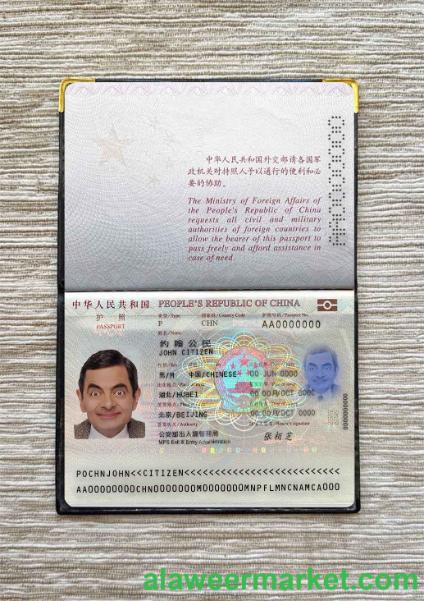 China passport (2013-present) photo look
